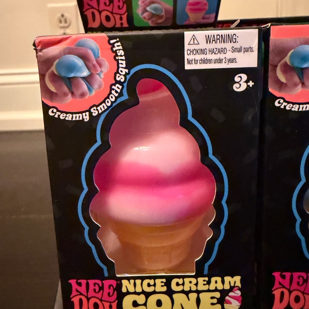 Nee Doh Nice Cream Cone TikTok New Needoh Sensory Squishy 3 Pack Ice - Picture 3 of 5